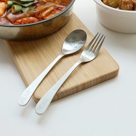 [MASISO] MASISO Goods Spoon+Fork 1Set-Stainless Steel Cutlery-Made in Korea
